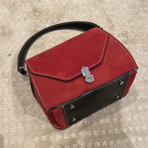 Suede handbag/ purse